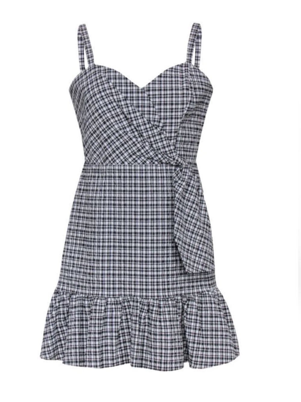 PARKER NWT Black & White Plaid Seersucker Gingham Dress